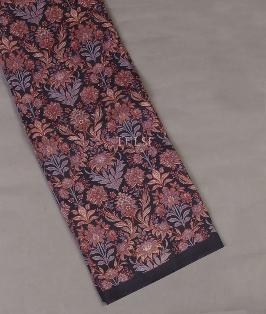 Grey Printed Silk Saree T638437-image