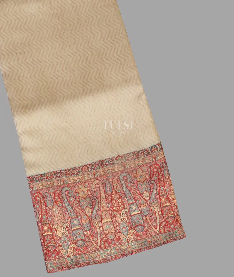 Beige Kashmir Kani Silk Saree T476208-image