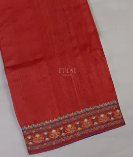 red-tussar-embroidery-saree-t634898-t634898-a