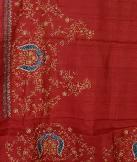 red-tussar-embroidery-saree-t634898-t634898-c