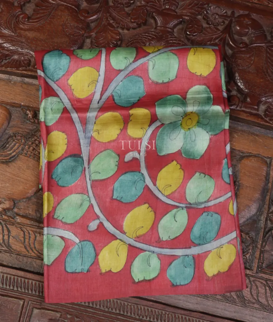 Reddish Pink Tussar Blouse T629708-image