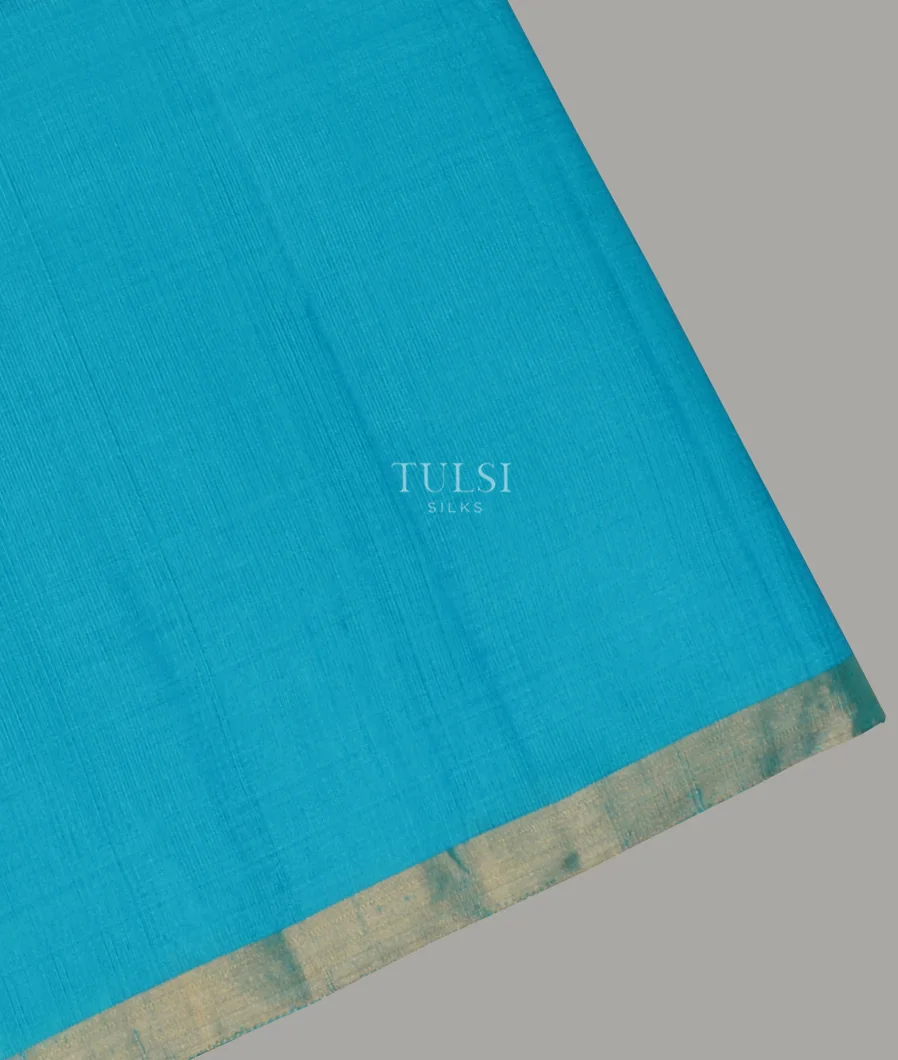 Blue Woven Raw Silk Saree T646976-image