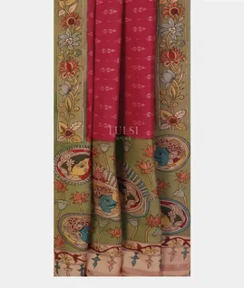 magenta-ikat-silk-with-kalamkari-border-and-pallu-t557531-1-t557531-1-b