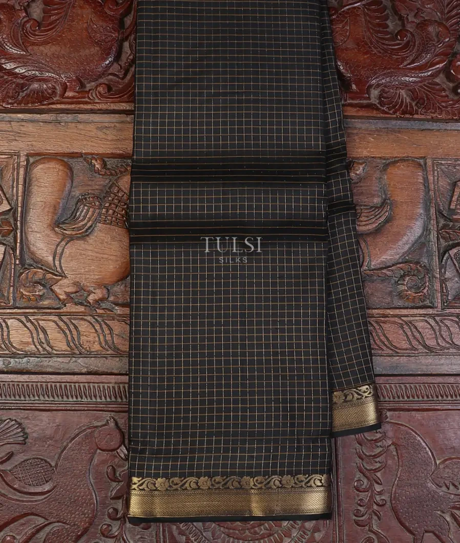 Black Soft Silk Saree T631448-image