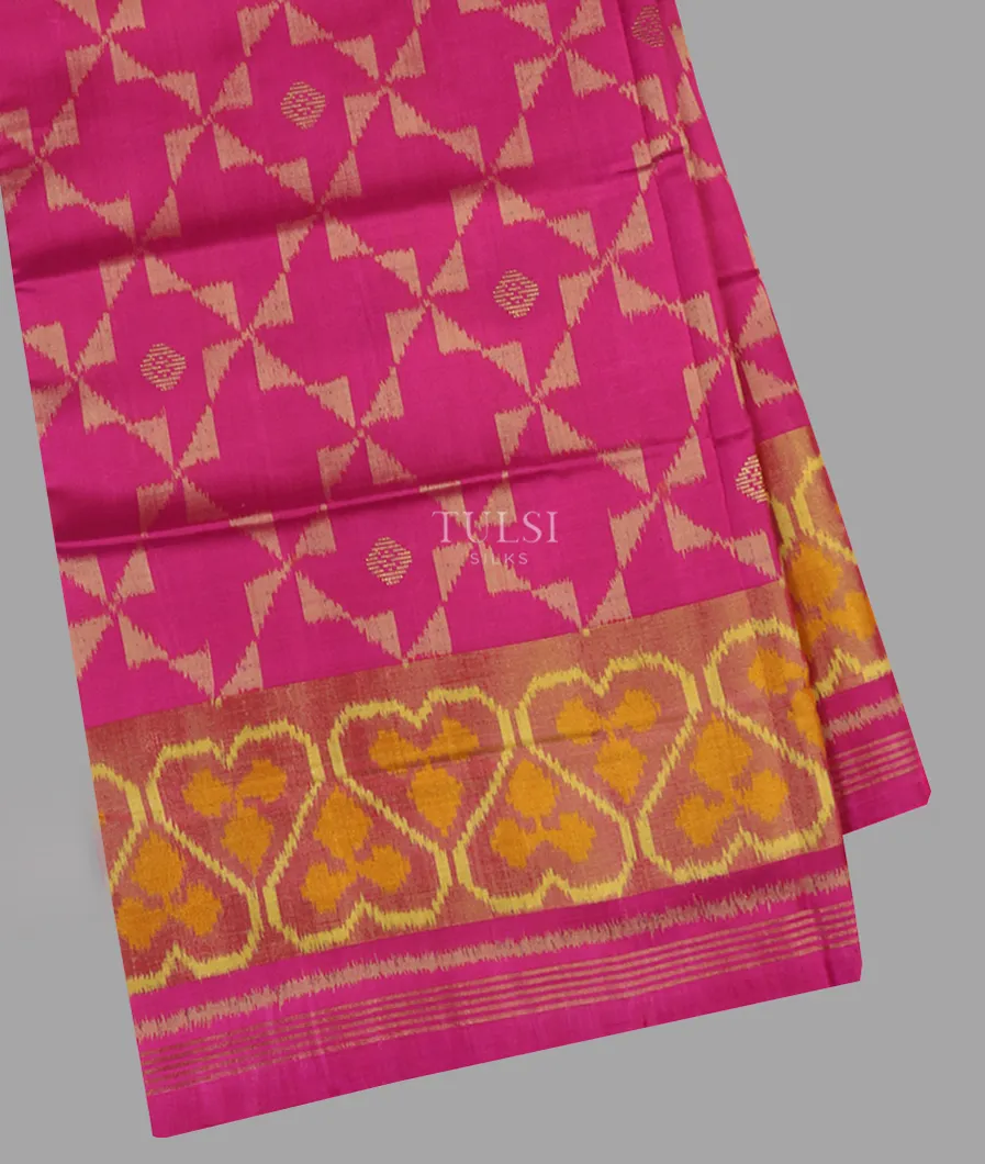 Pink Patola Silk Saree T621376-image