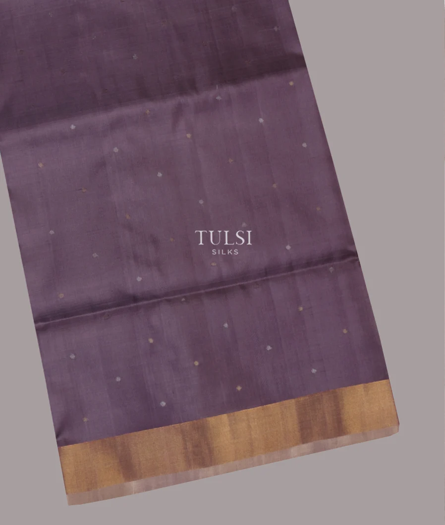 Greyish Purple Uppada Silk Saree T637482-image