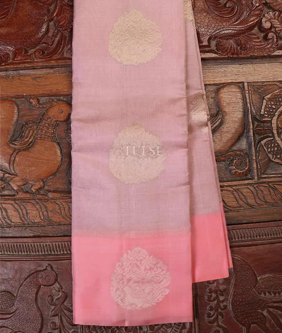 Pink Tissue Soft Silk Saree T647834-image