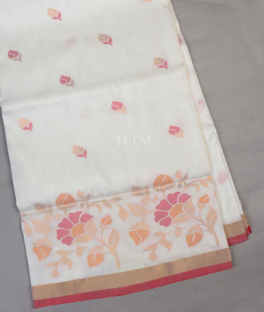 White Uppada Silk Saree T646004-image