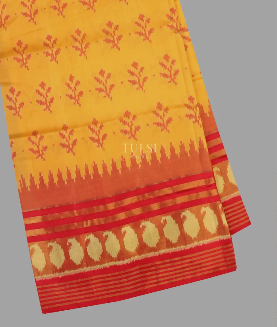 Yellow Patola Silk Saree T473728-image