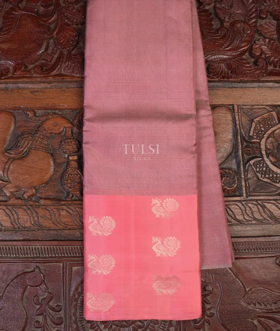 Pink Tissue Soft Silk Saree T647776-image