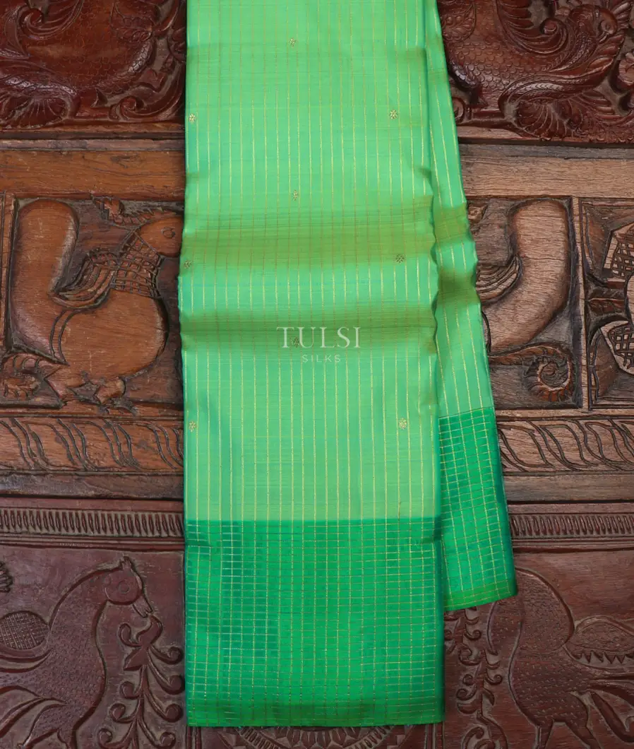Green Kanjivaram Silk saree T646558-image