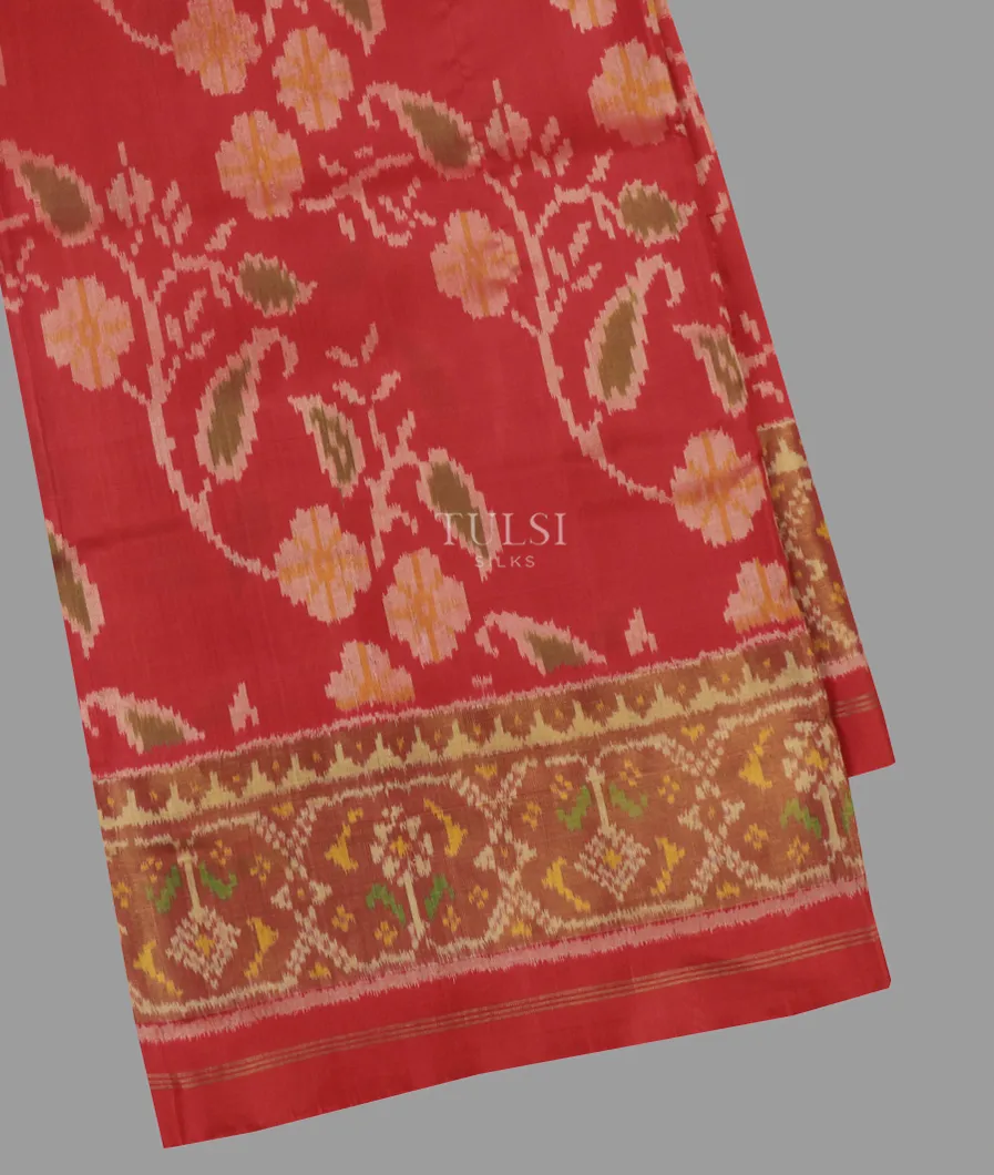 Red Patola Silk Saree T511165-image