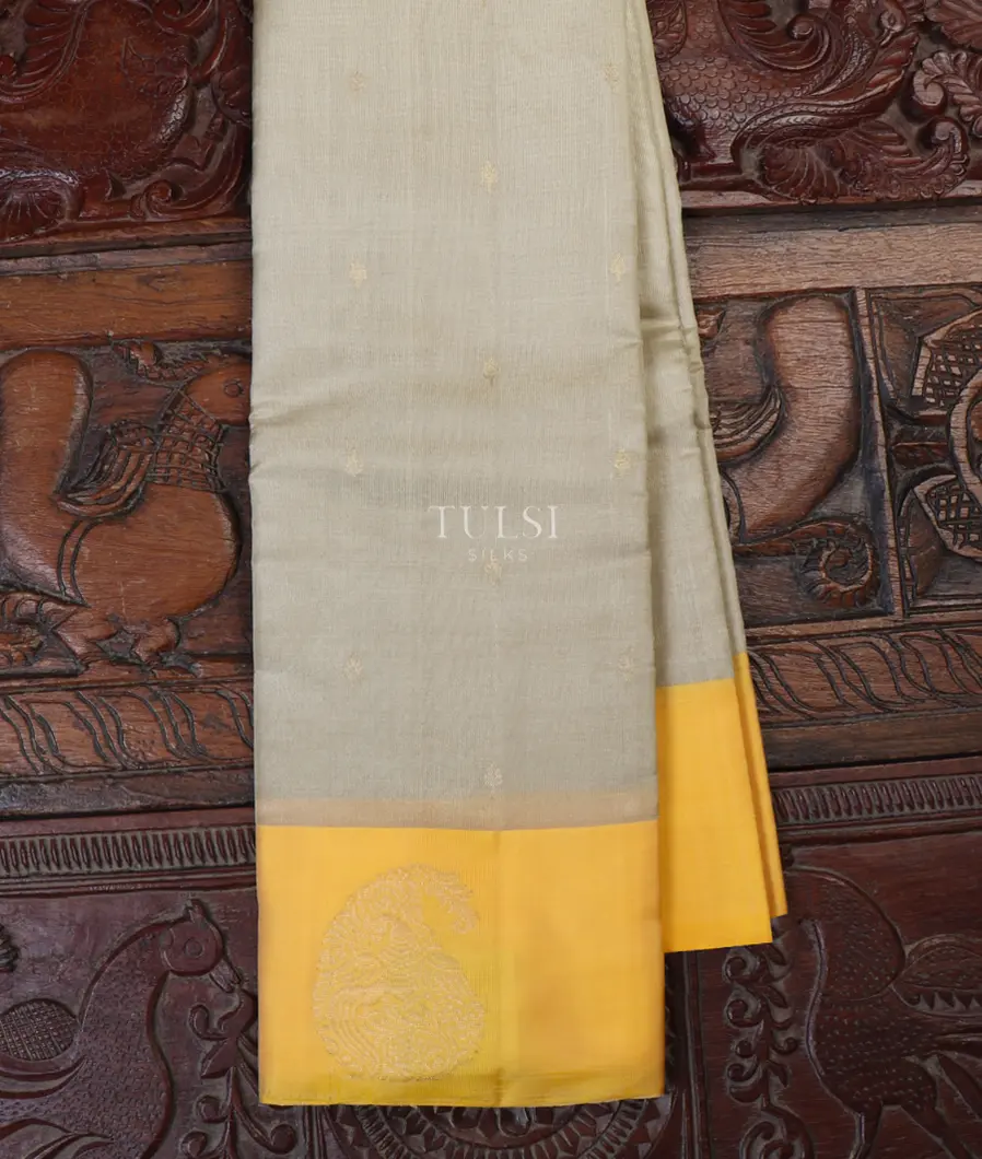 Silver and Grey Tissue Soft Silk Saree T647821-image