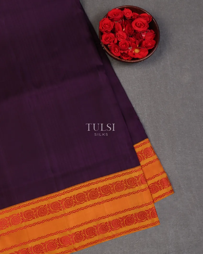 Purple Soft Silk Saree T648553-image