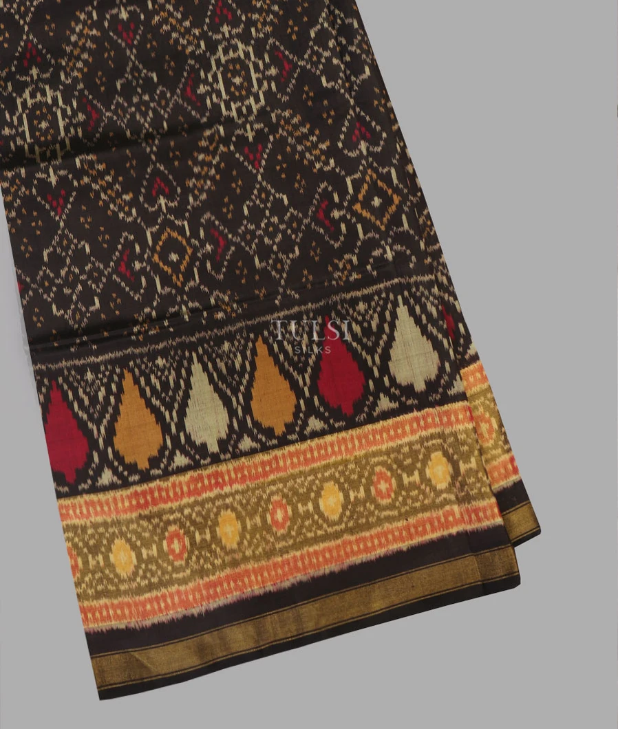 Black Patola Silk Saree T406216-image
