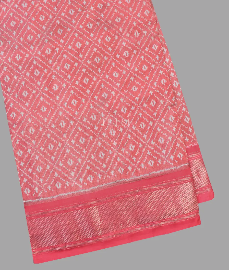 Pink Tissue Ikat Silk Saree T603490-image