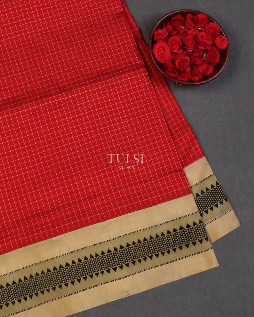 Red Soft Silk Saree T648549-image
