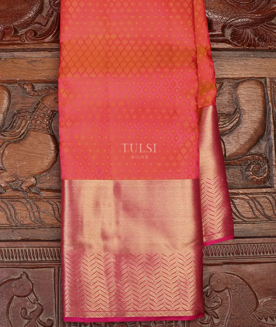 Pinkish Orange Soft Silk Saree T648968-image