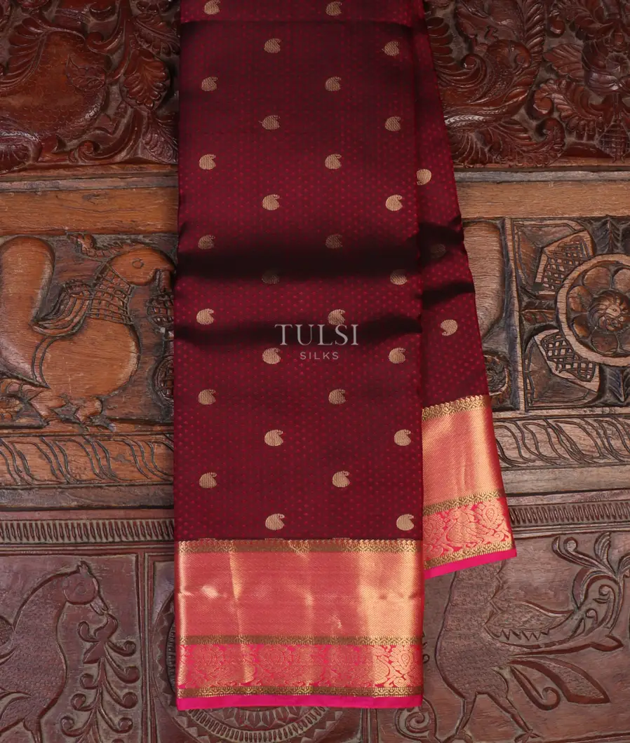 Maroon Soft Silk Saree T648963-image
