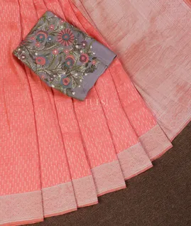 peach-banaras-linen-saree-t647116-t647116-e