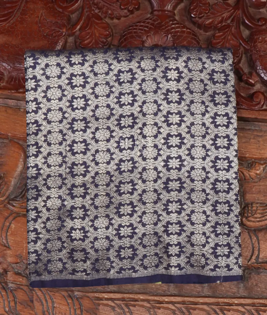 Blue Banaras Silk Blouse T595705-image