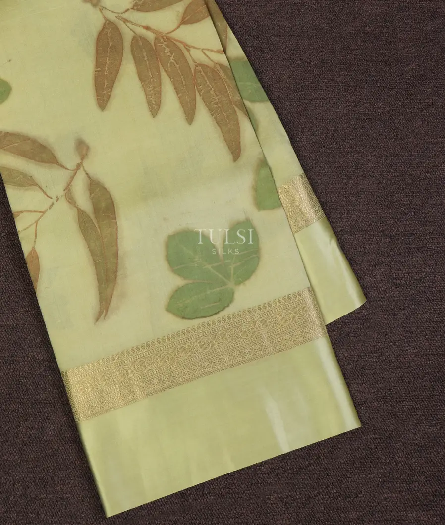 Light Green Banaras Kathan Silk Saree T649770-image