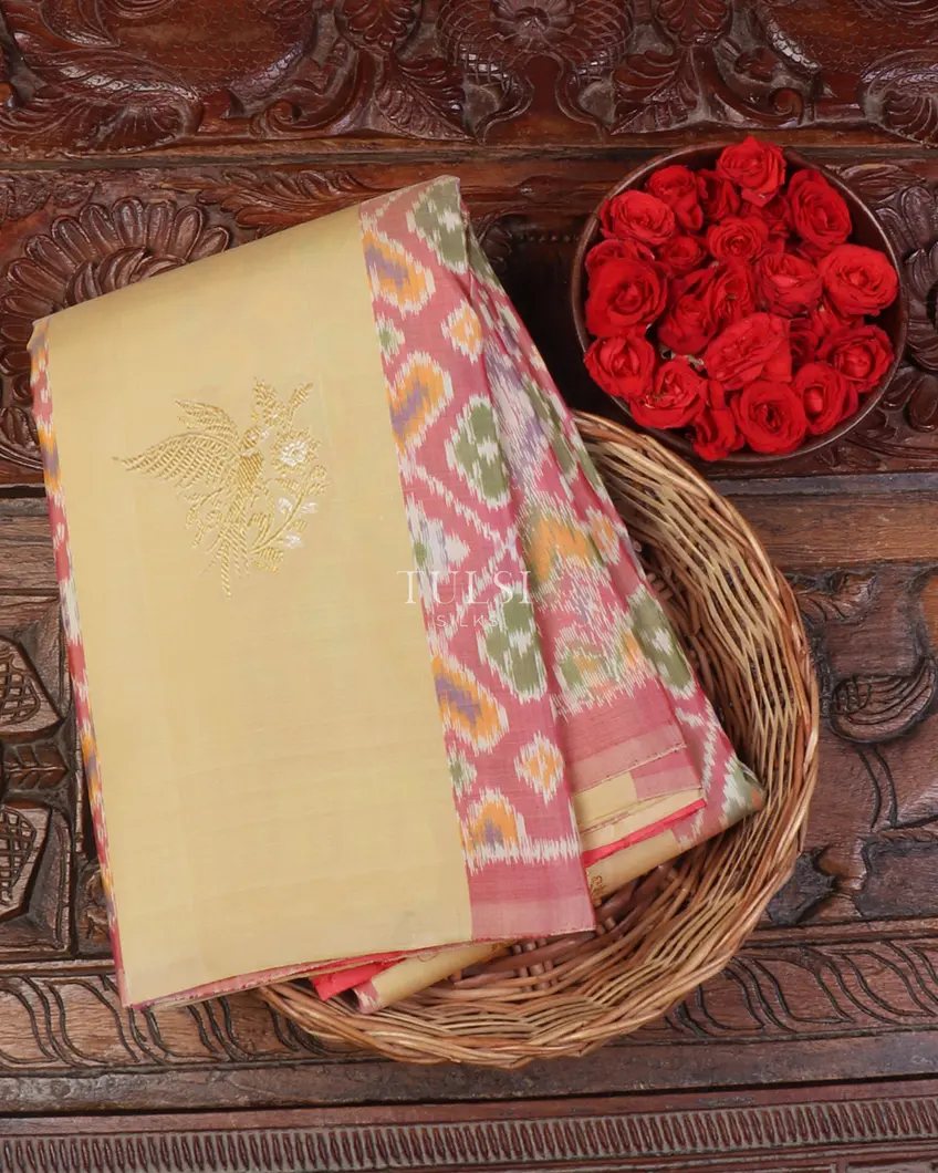 Beige Kanjivaram Silk Saree T650309-image