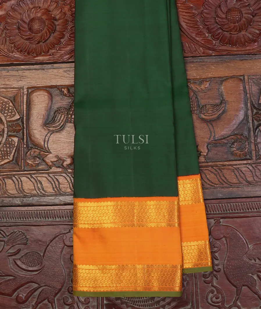 Bottle Green Kanjivaram Silk Saree T626078-image