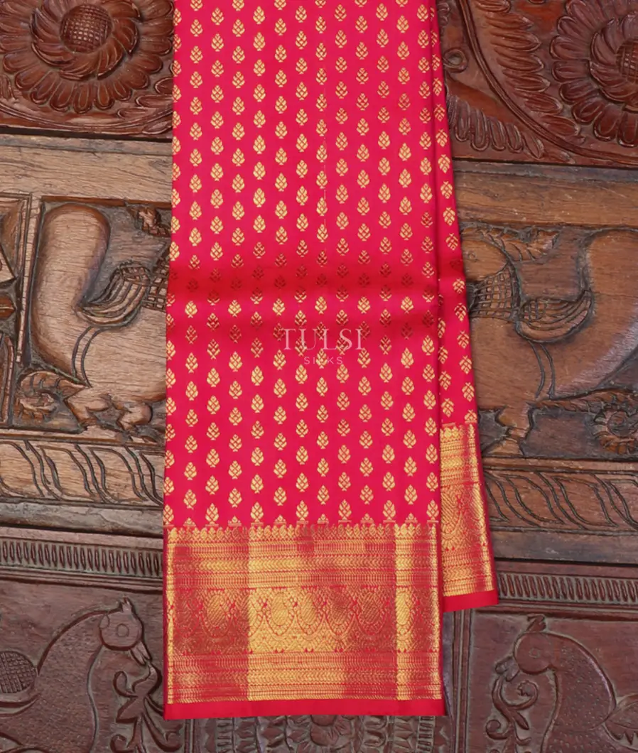 Reddish Pink Kanjivaram Silk Dupatta T504145-image