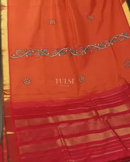 orange-kanjivaram-kalamkari-patchwork-saree-t650044-t650044-d