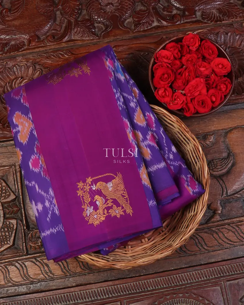 Purple Kanjivaram Silk Saree T650299-image