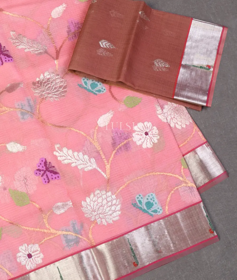 Pink Zari Kota Saree T622635-image