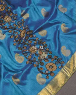 peacock-blue-kanjivaram-kalamkari-patchwork-saree-t650036-t650036-e