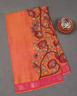 orangish-pink-kanjivaram-kalamkari-patchwork-saree-t650046-t650046-a