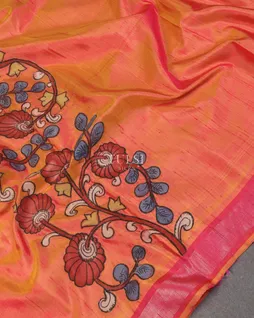 orangish-pink-kanjivaram-kalamkari-patchwork-saree-t650046-t650046-e