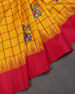 yellow-kanjivaram-kalamkari-patchwork-saree-t650041-t650041-b