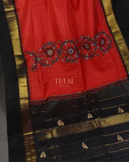 red-kanjivaram-kalamkari-patchwork-saree-t650042-t650042-d