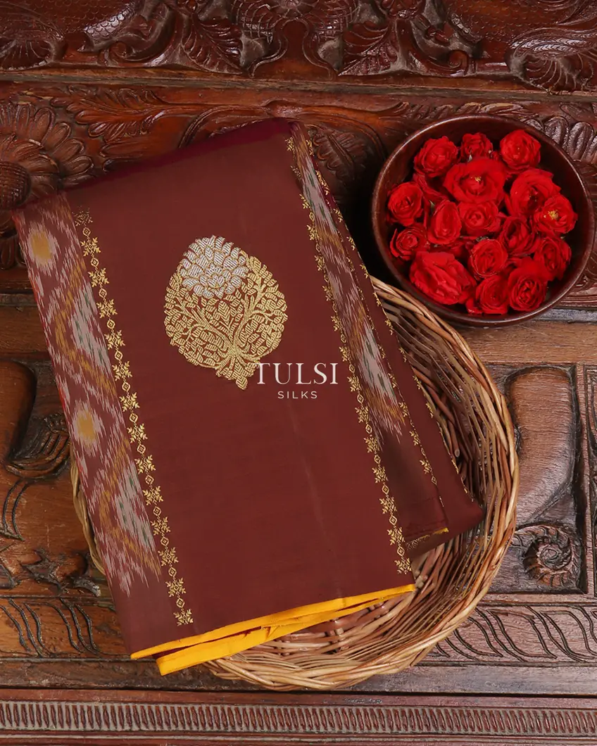 Brown Kanjivaram Silk Saree T650303-image