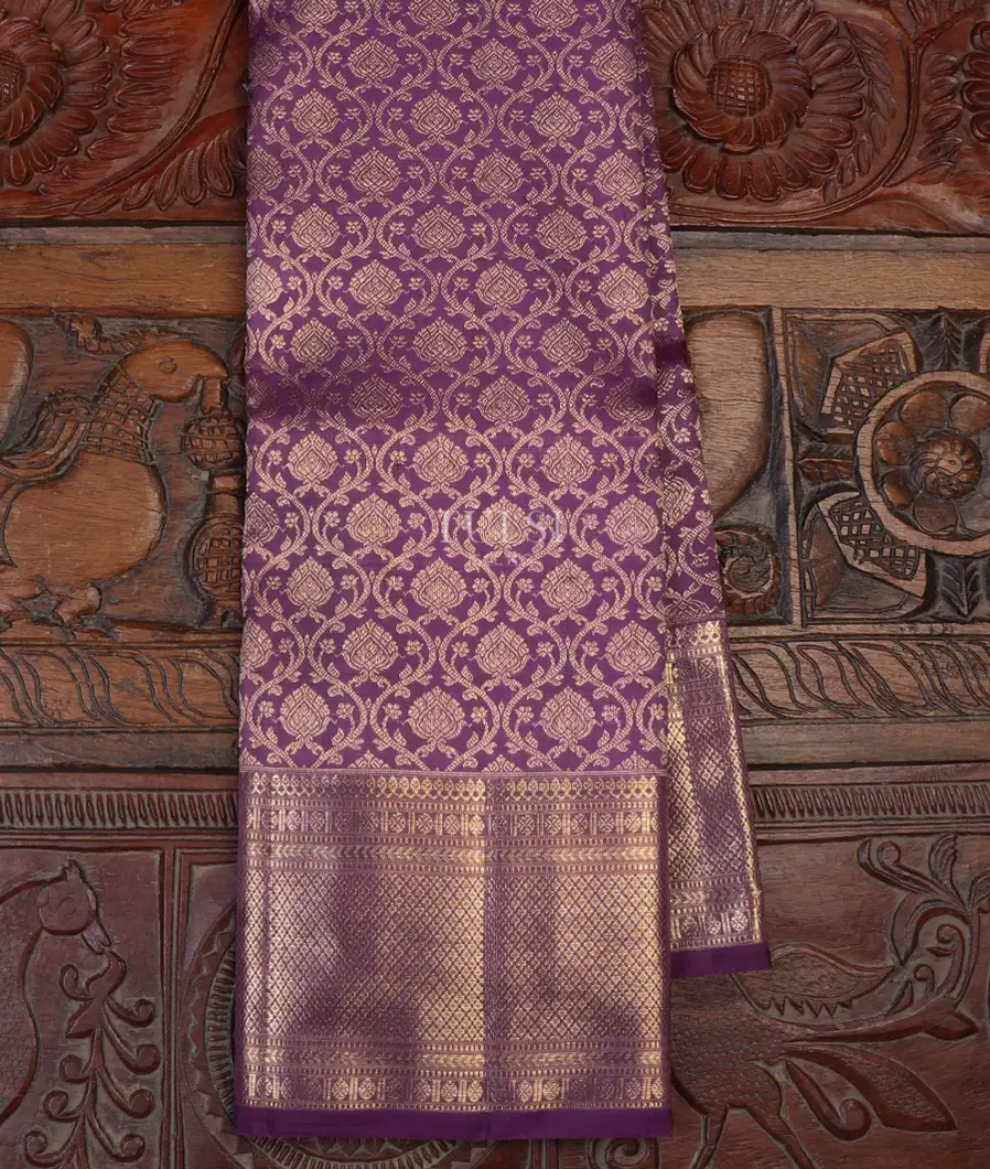 Purple Kanjivaram Silk Saree T636076-image