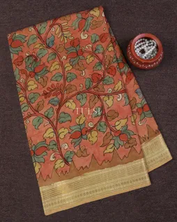 rust-kanjivaram-kalamkari-handpainted-saree-t645769-t645769-a