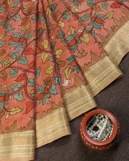 rust-kanjivaram-kalamkari-handpainted-saree-t645769-t645769-b