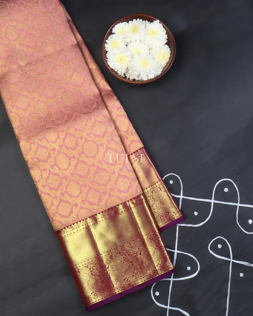 Pink Kanjivaram Silk Saree T651427-image