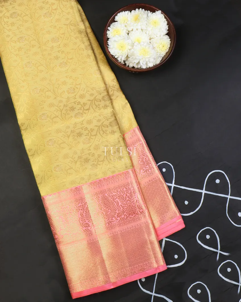 Yellow Kanjivaram Silk Saree T651443-image