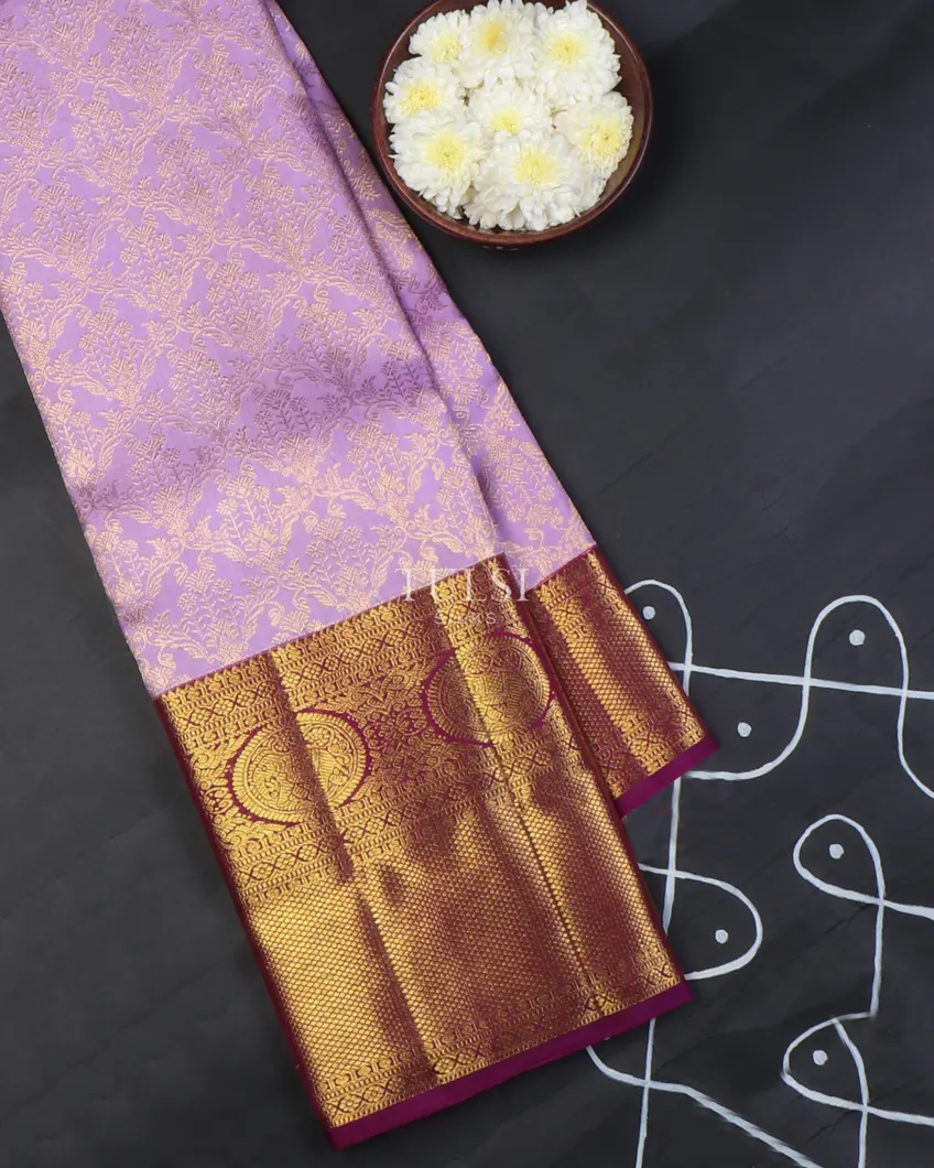 Lavender Kanjivaram Silk Saree T651434-image