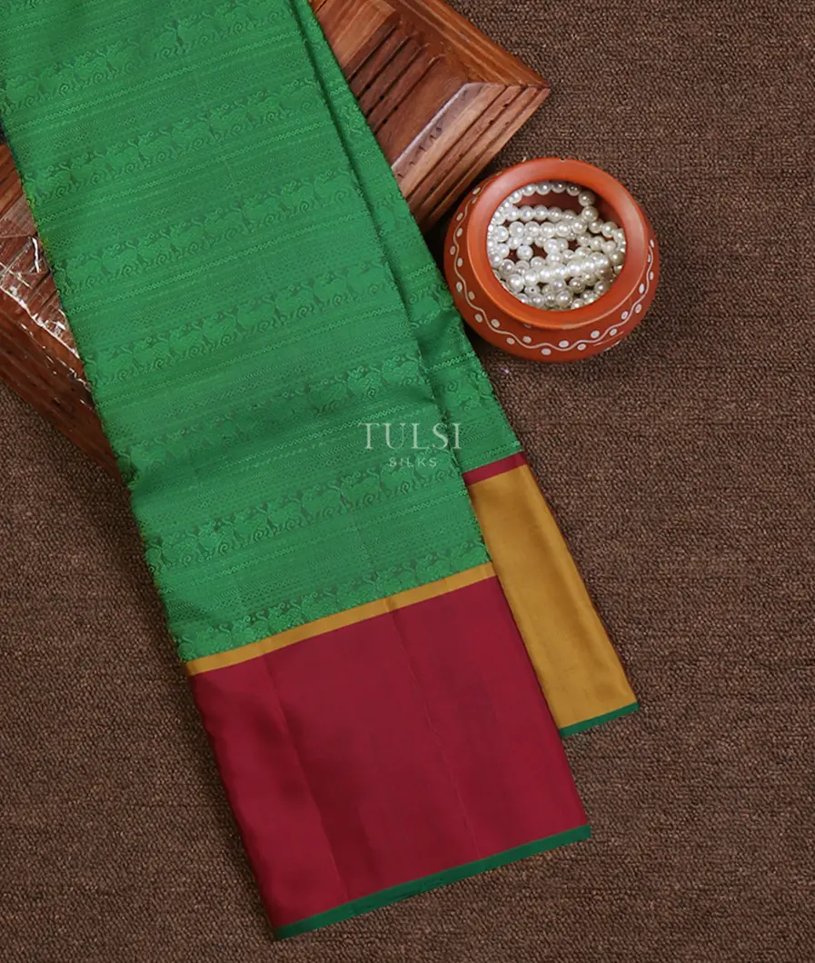 Green Kanjivaram Silk Saree T468798-1-image