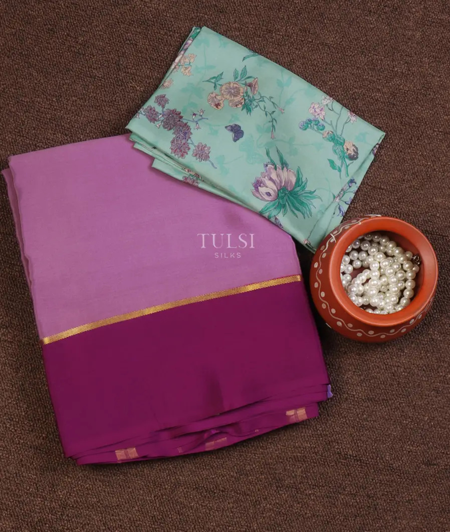 Lavender Mysore Silk Saree T644941-image