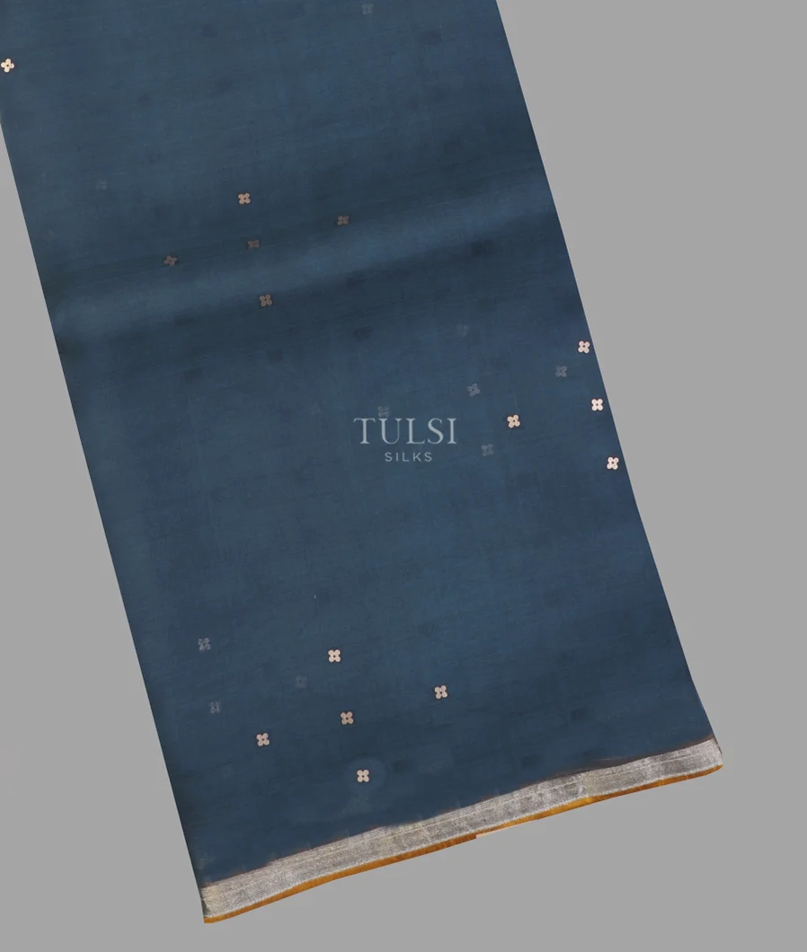 Blue Woven Organza Saree T650275-image
