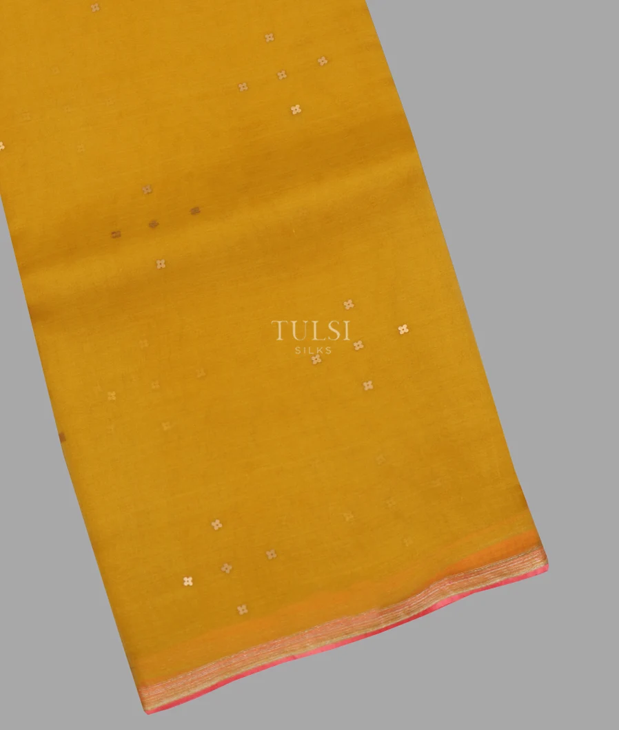 Yellow Woven Organza Saree T650264-image
