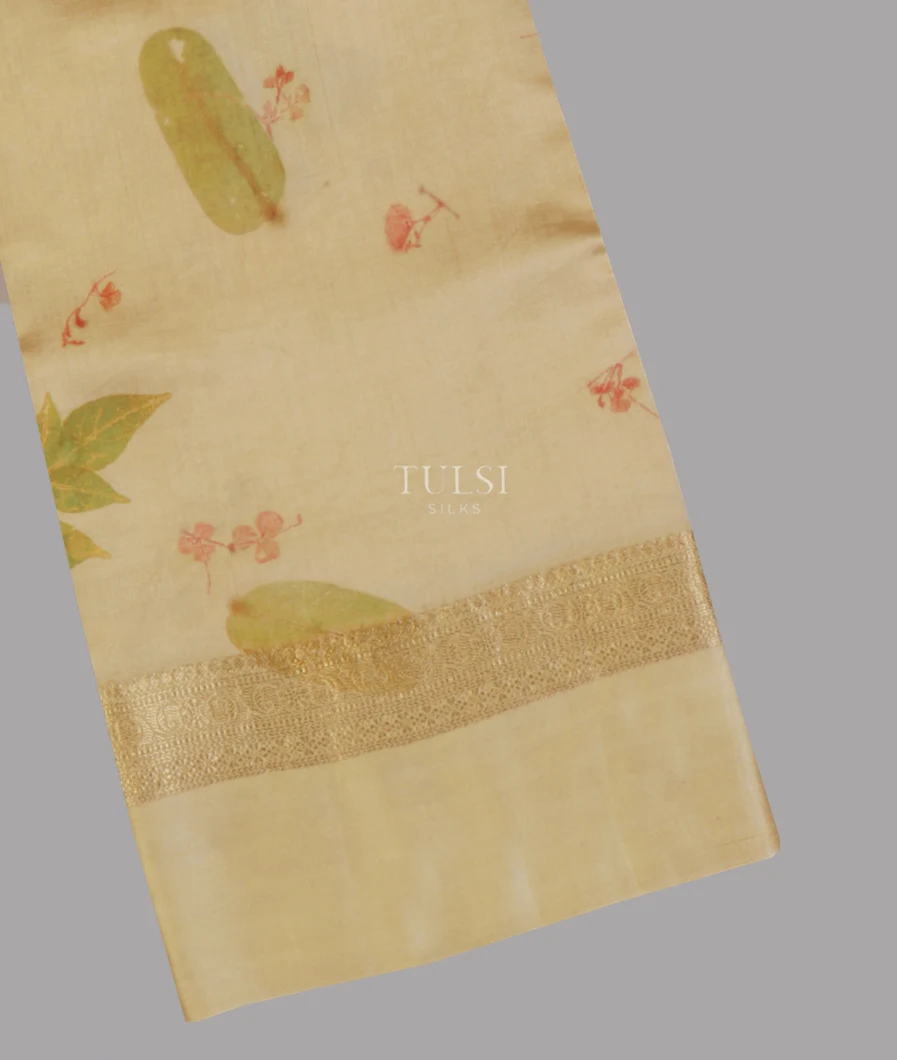 Beige Banaras Kathan Silk Saree T647415-image