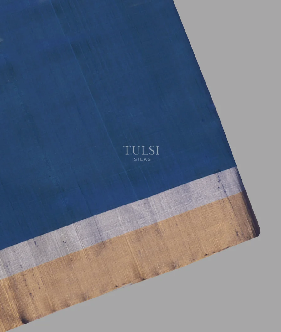 Blue Woven Raw Silk Saree T647008-image